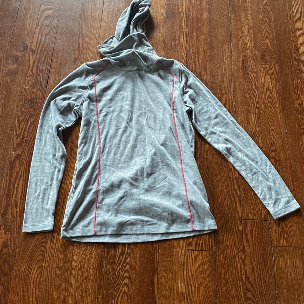 Crivit Gray Hooded Athletic Pullover Lightweight Activewear Hoodie SIZE S